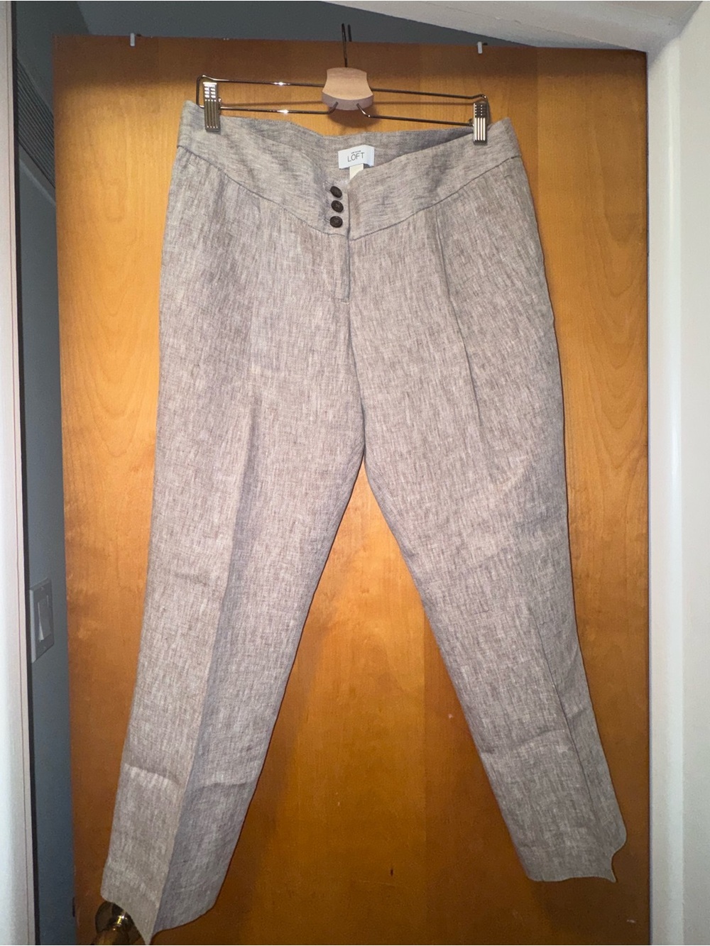 LOFT Women's Linen-Blend Tailored Pants